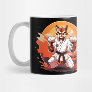 karate cat Mug